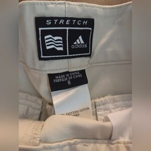 Adidas Stretch Khaki Bermuda SHORTS SIZE 8 STRETCH VERY CLEAN
